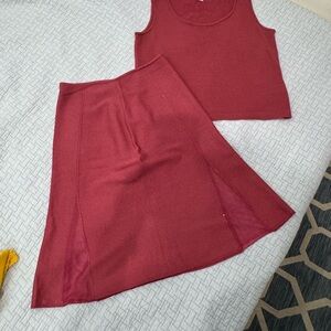 St. John shirt and skirt